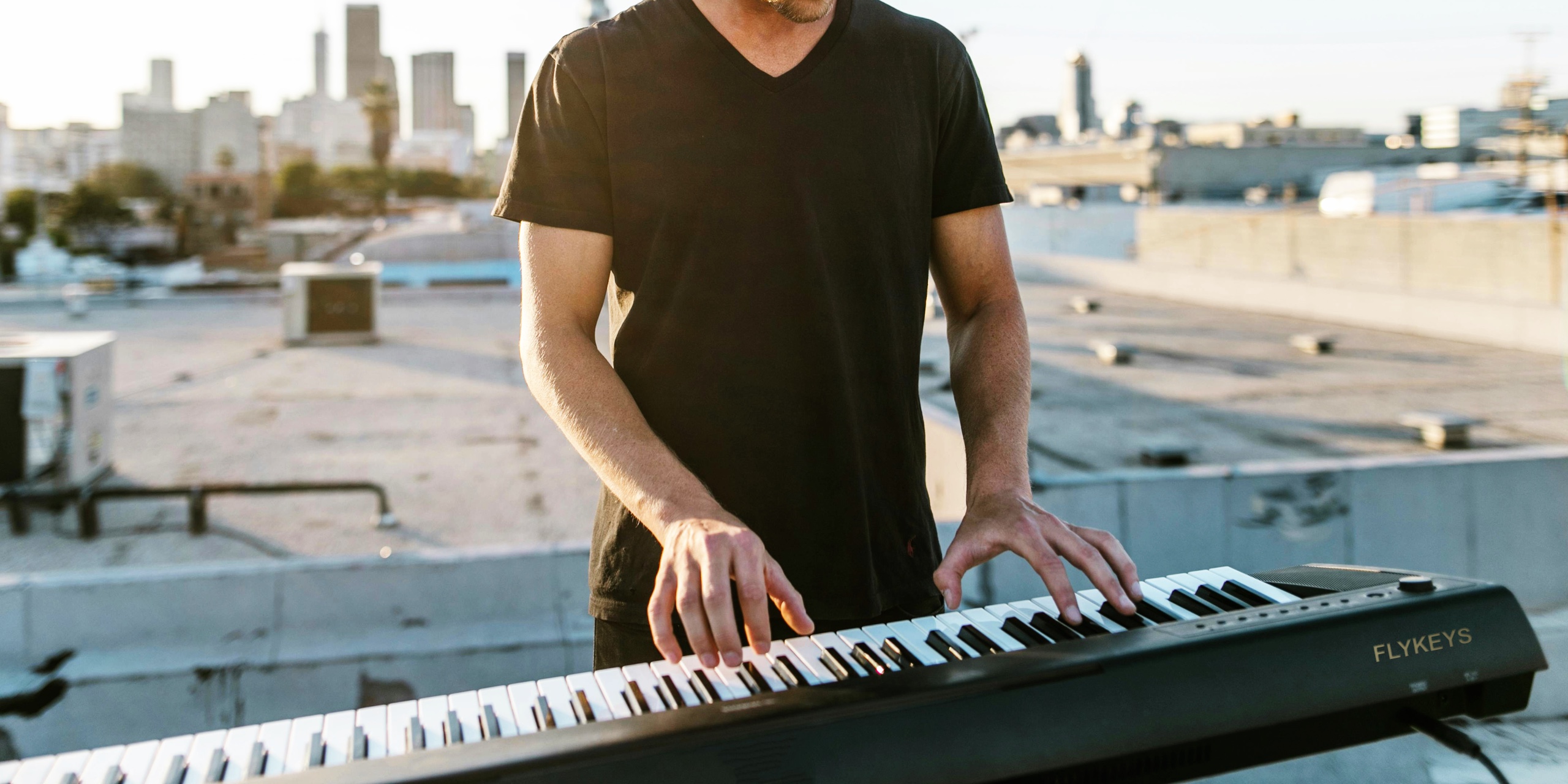 Flykeys Digital Grand Piano playing piano