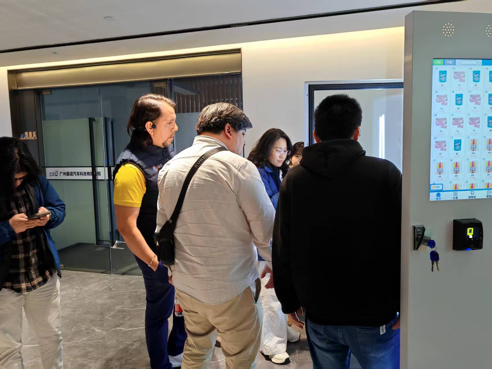 Clients inspect MAKMIK automatic vending machines purchased from Central and South America.