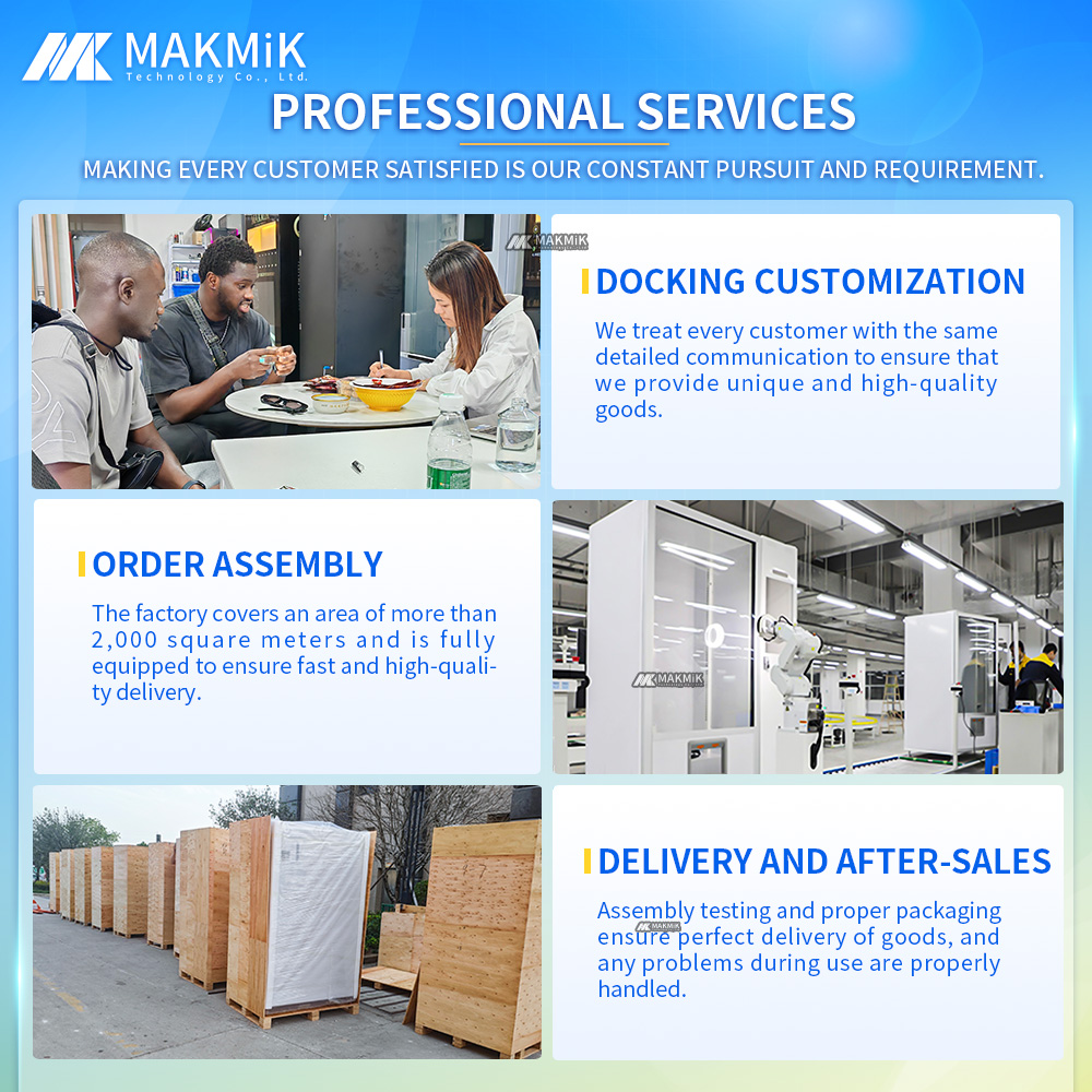Makmik professional services: customization, assembly, and delivery.