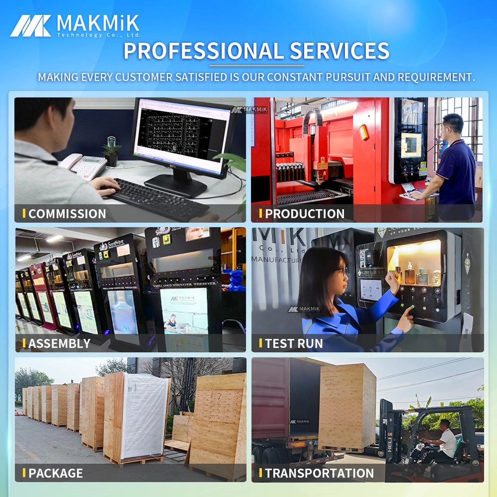 MakMik's professional services: commission, production, assembly, test run, package, and transportation.