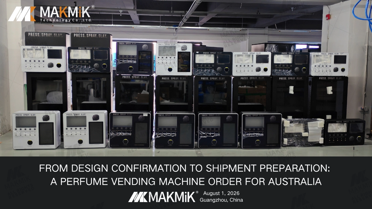 From Design Confirmation to Shipment Preparation A Perfume Vending Machine Order for Australia
