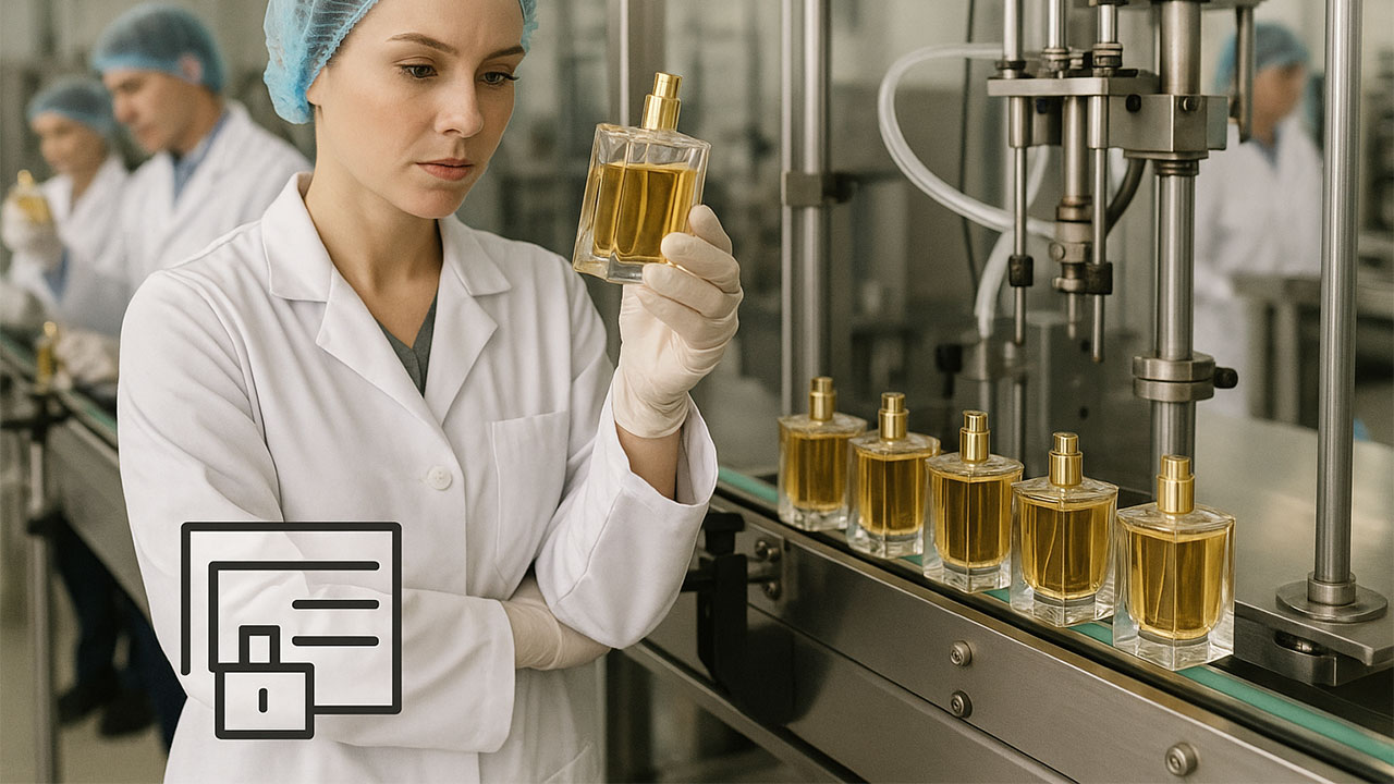 5.High-Quality Perfume Production Line- Realistic QC and Manufacturing Workflow