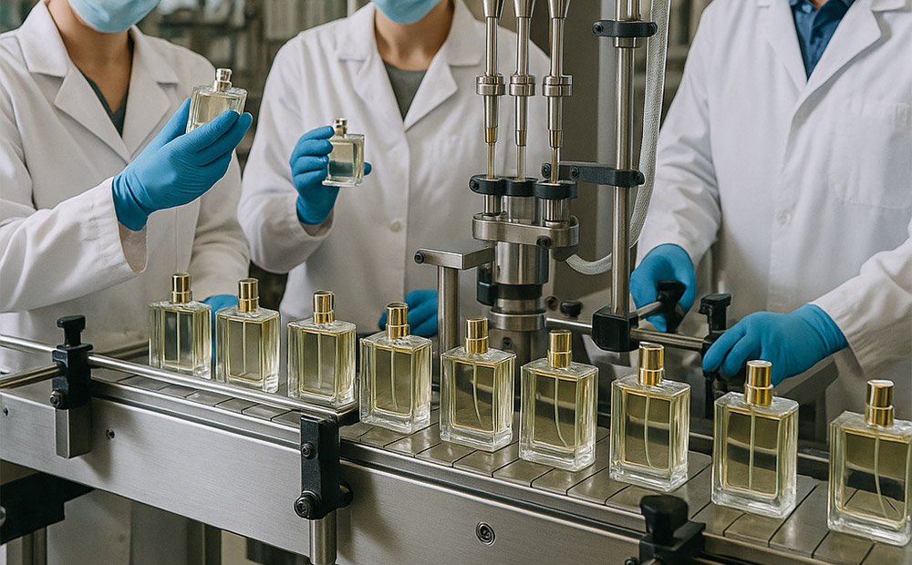 5.High-Quality Perfume Production Line with Automated Machinery and Quality Control Team 5.High-Quality Perfume Production Line with Automated Machinery and Quality Control Team