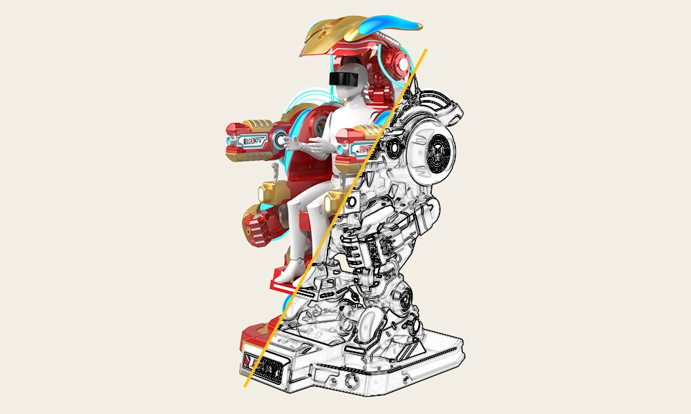 3D rendered model of the walking robot - H.Q.Amusement