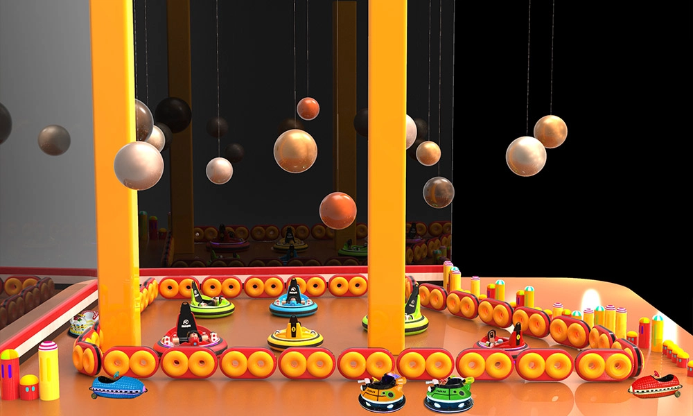 100㎡ Carnival-themed Bumper Car Venue Design (2) - H.Q.Amusement