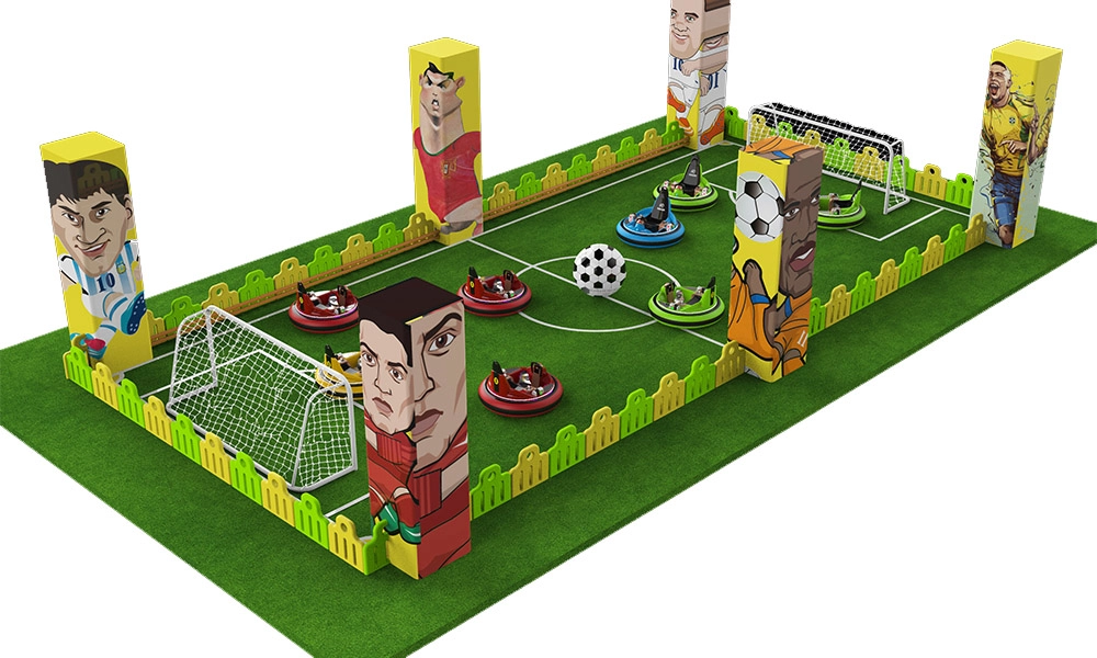 150㎡ Soccer-Themed Bumper Car Arena (1) - H.Q.Amusement