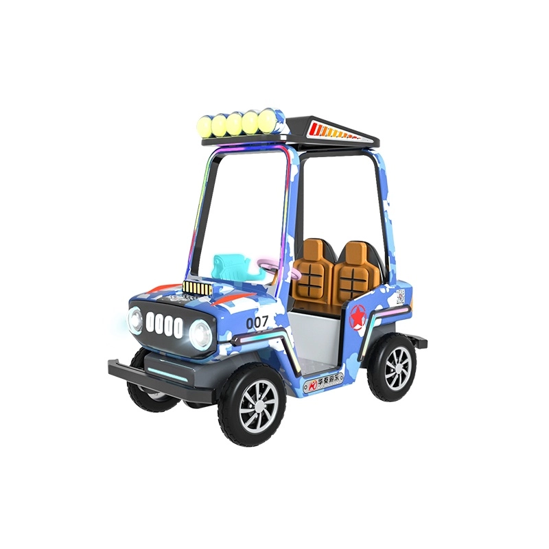 Camouflage Blue off-road fighting vehicle with top cover - H.Q.Amusement