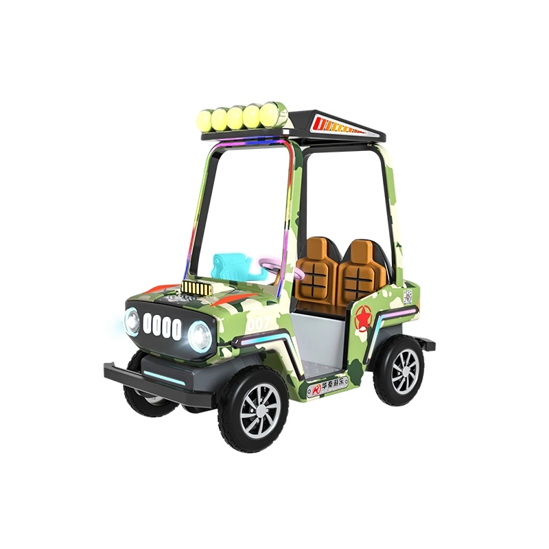 Camouflage Green off-road fighting vehicle with top cover - H.Q.Amusement