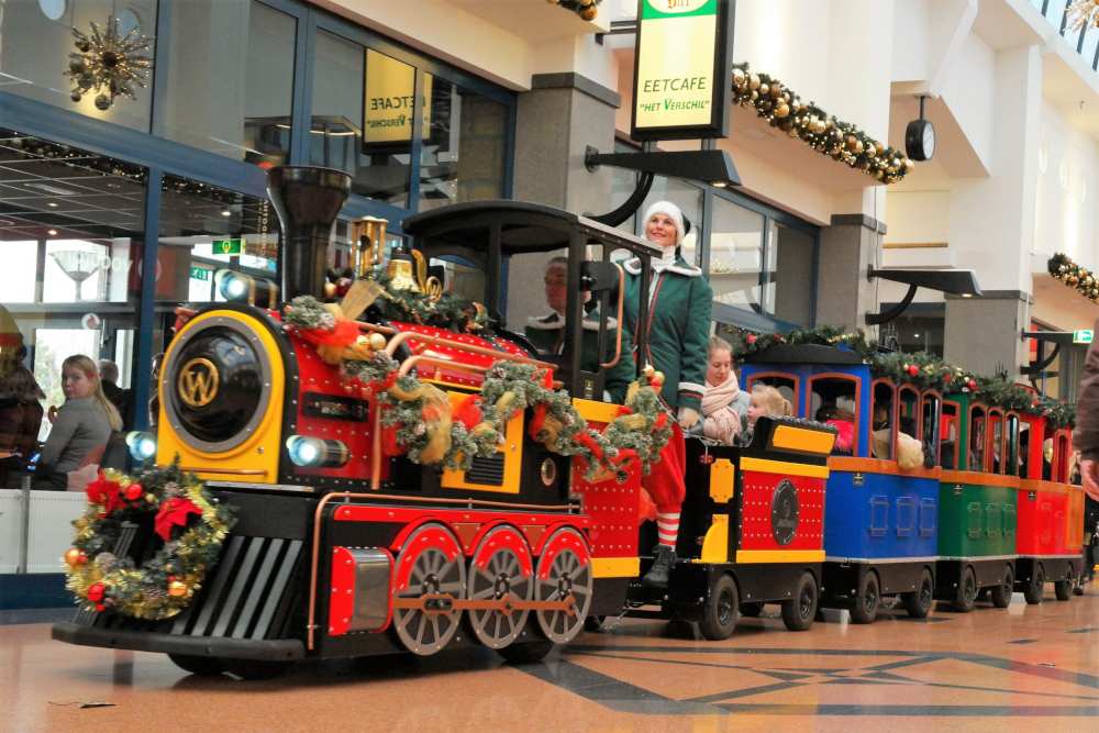 Christmas theme trackless train