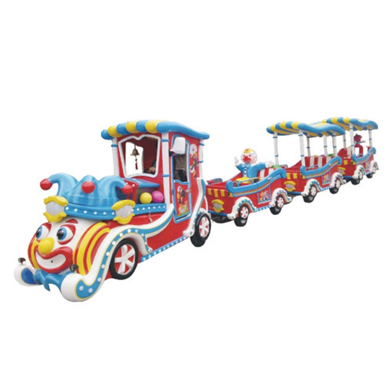 Colorful clown children amusement park trackless train - H.Q.Amusement