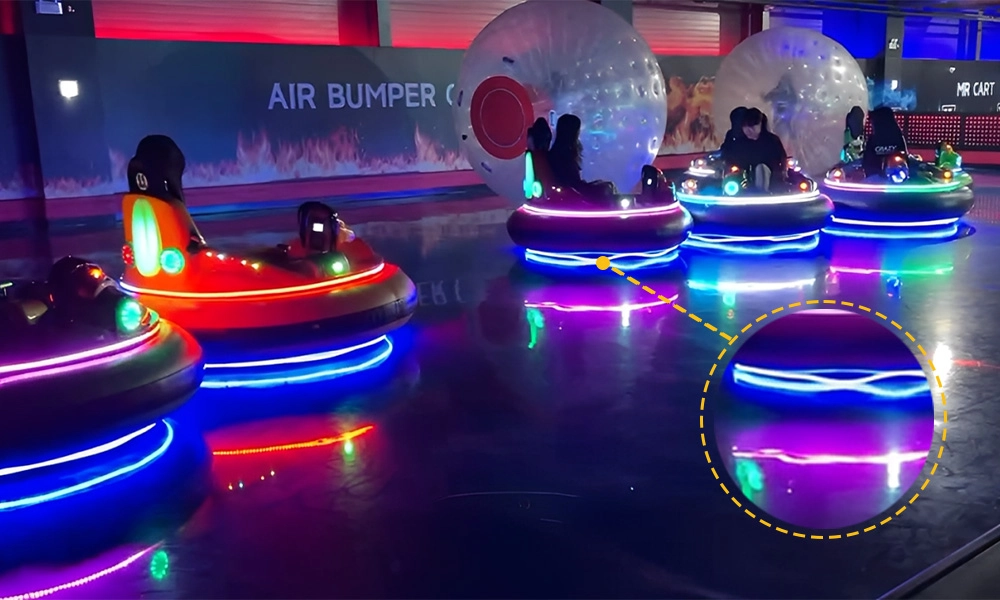 Customization of the bottom light strips for bumper cars - H.Q.Amusement