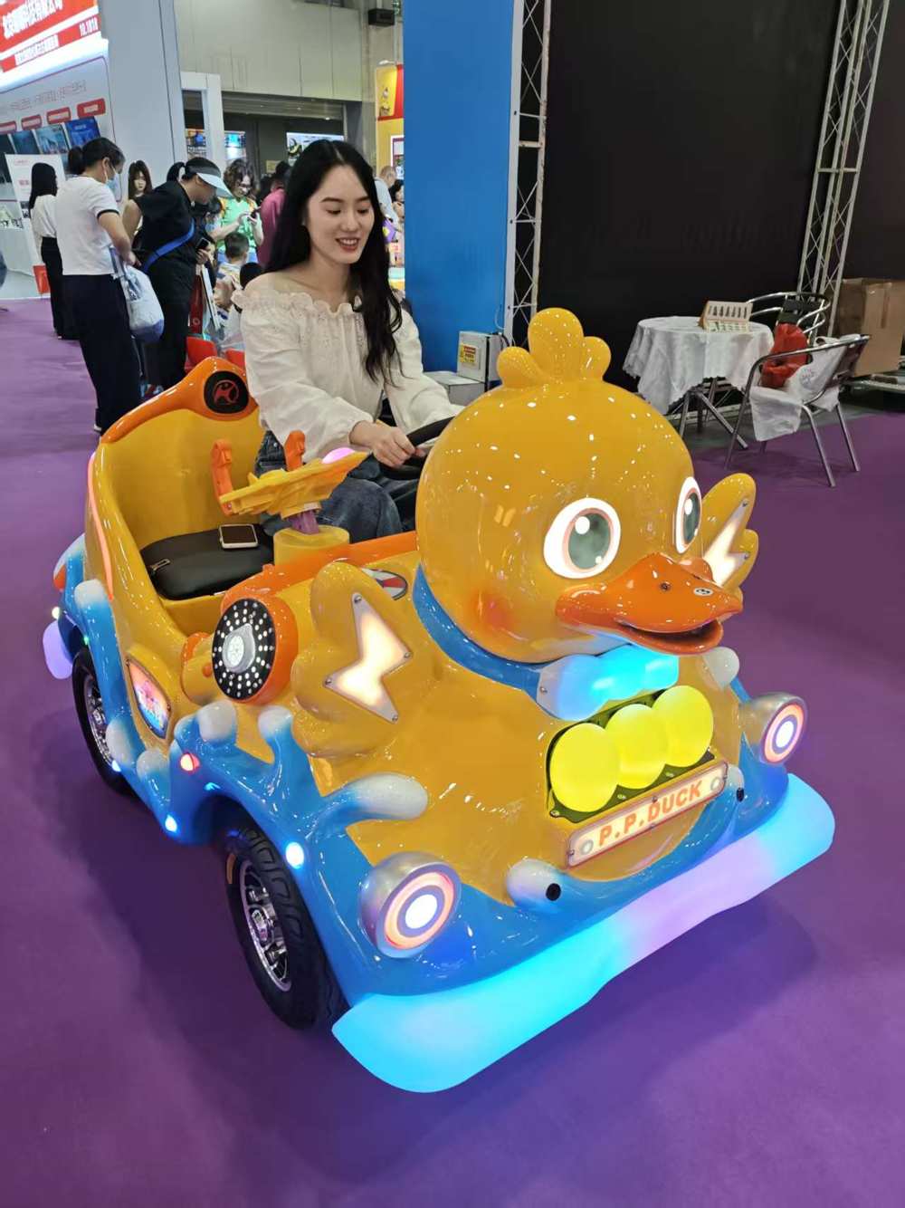 exhibition happy duck electric ride on car exhibition happy duck electric ride on car