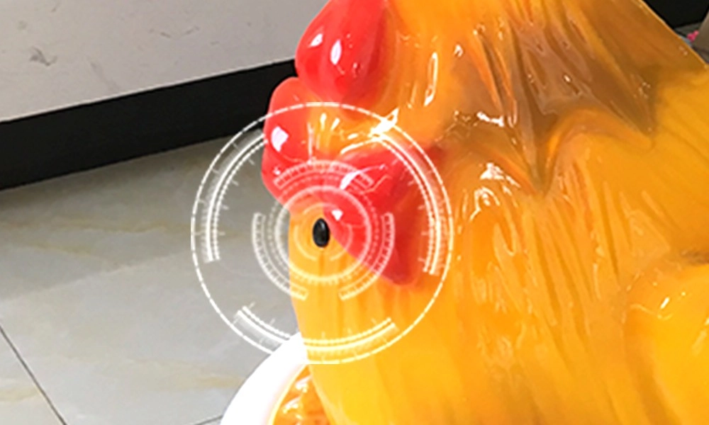Golden Rooster animal ride with radar sensor system - H.Q.Amusement