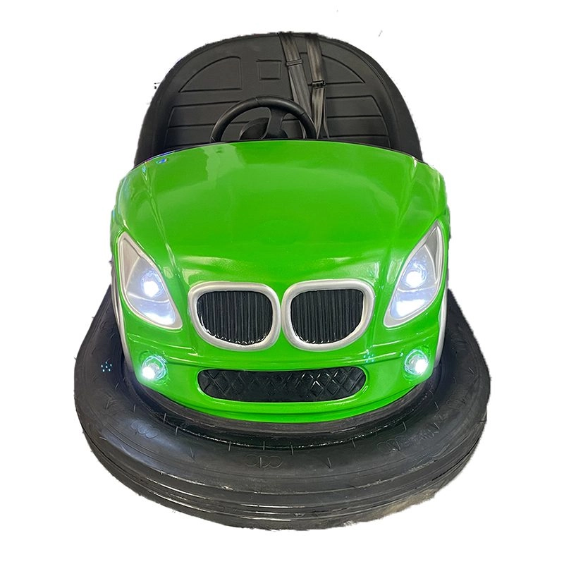 Green Parent-child Bumper Car with Working Headlights. - H.Q.Amusement