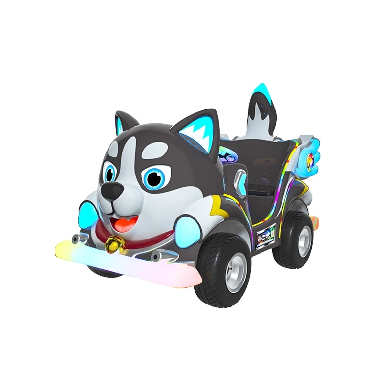 grey husky car animal kiddie ride - H.Q.Amusement