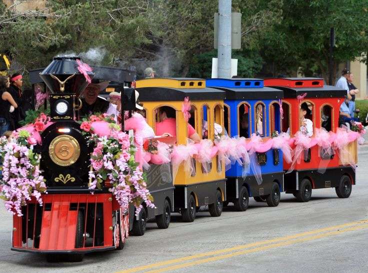 holiday trackless train