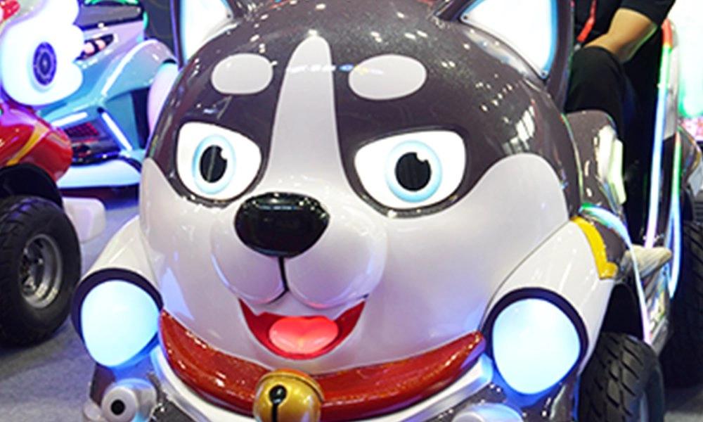 husky car animal ride glossy fiberglass paint finish - H.Q.Amusement