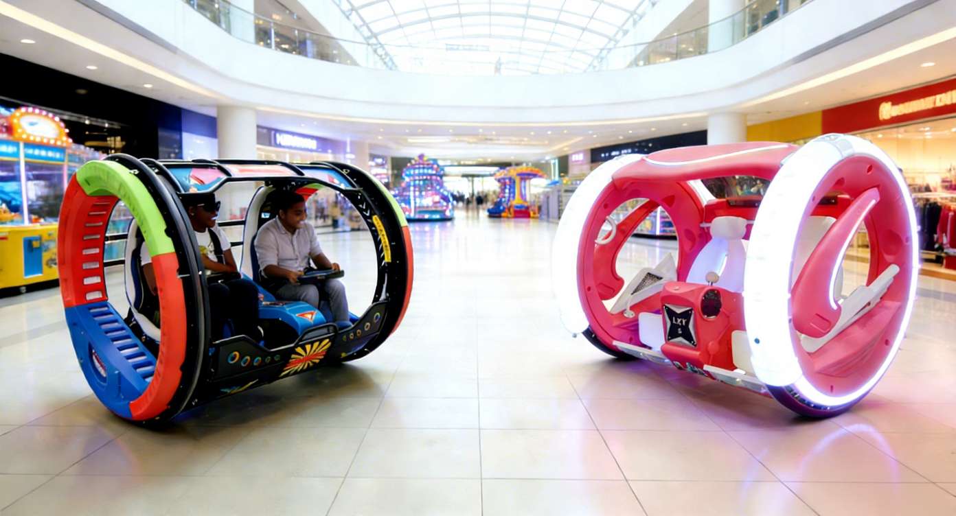 Mall rolling car moonwalk car combo