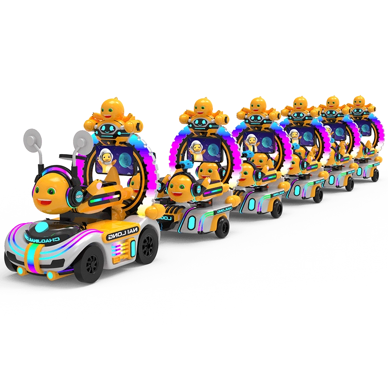 Nai Long Escort trackless train with game screen and bubbles - H.Q.Amusement