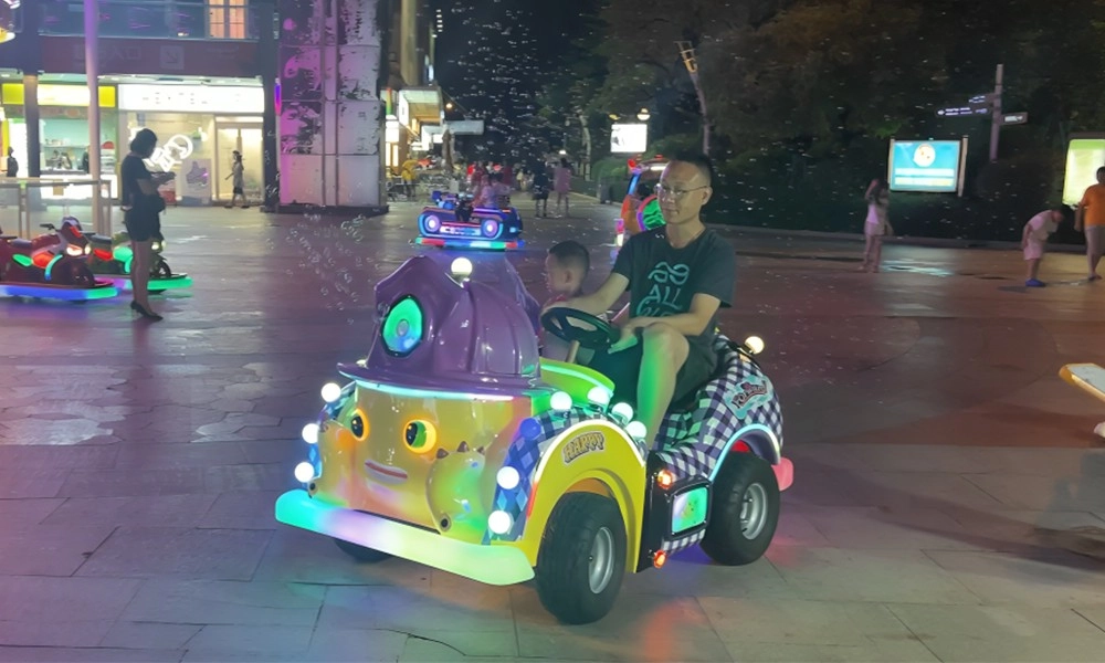 Animal Ride Nai Long Kai Kai father and son night plaza with blowing bubble function - H.Q.Amusement