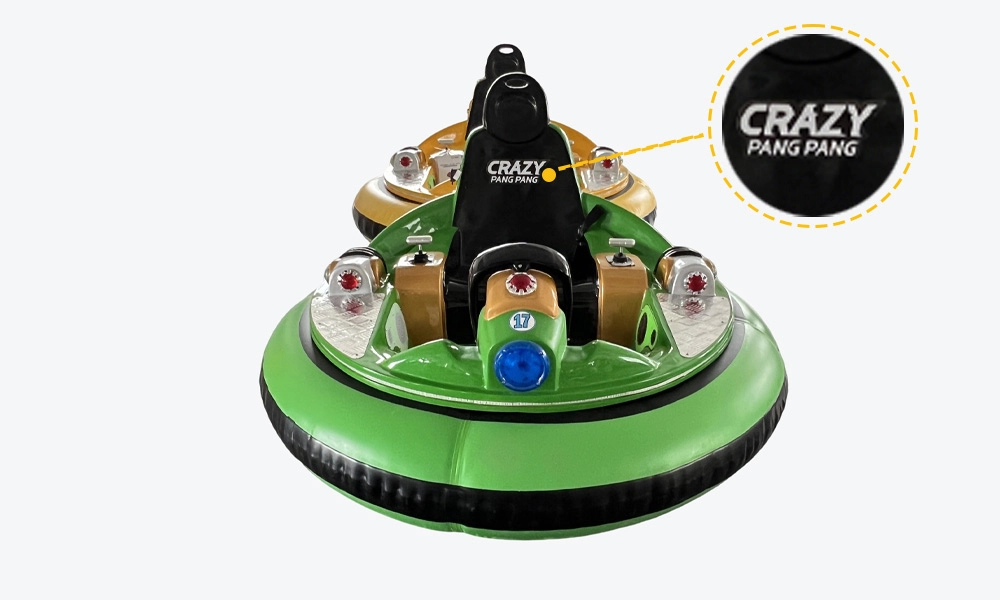 new version crazy pangpang logo spaceship inflatable bumper car (1) - H.Q.Amusement
