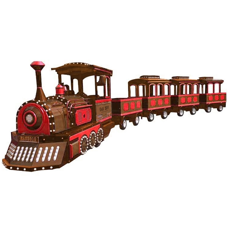 red vintage trackless train - H.Q.Amusement