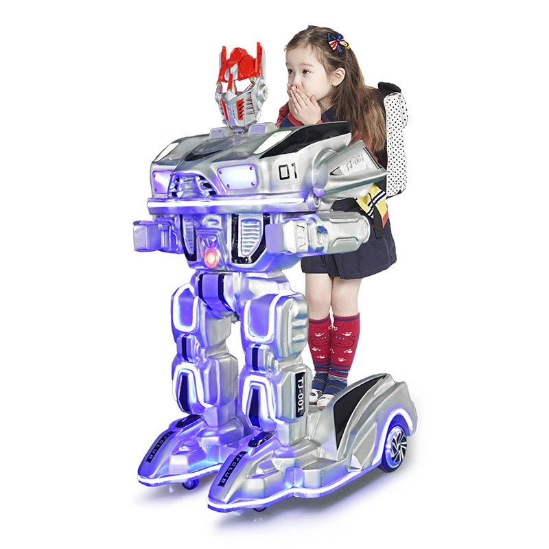 silver kiddie armored robot - H.Q.Amusement