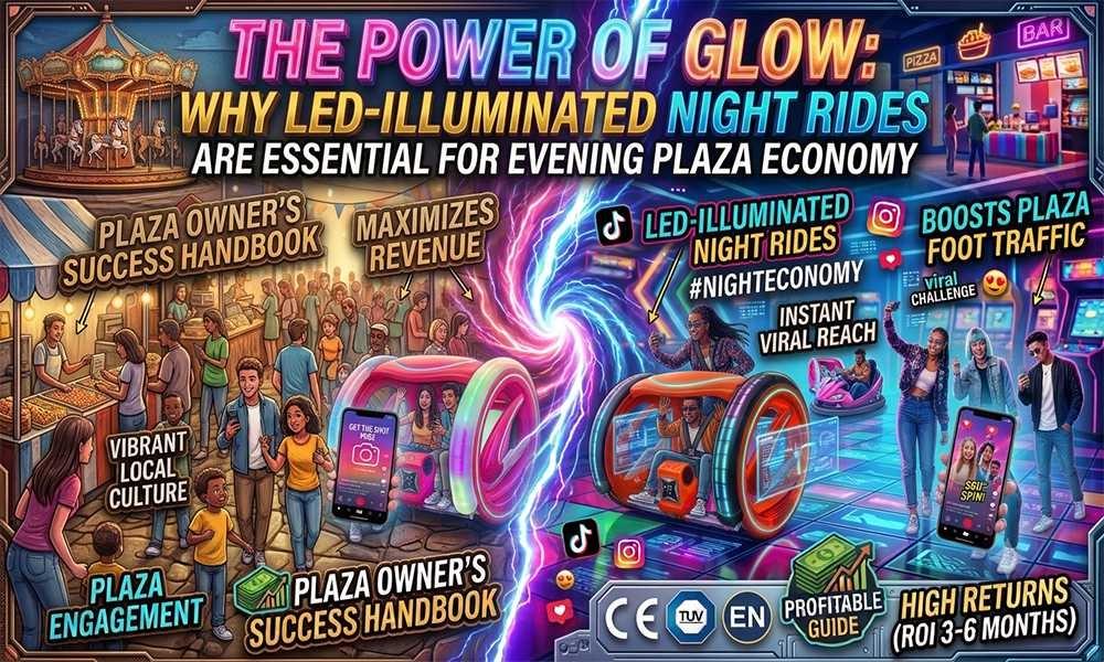 The Power of Glow Why LED-Illuminated Night Rides are Essential for Evening Plaza Economy - H.Q.Amusement