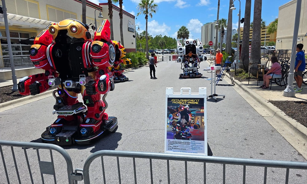 USA customer feedback on the Future Warrior walking robot ride for outdoor playground business - H.Q.Amusement
