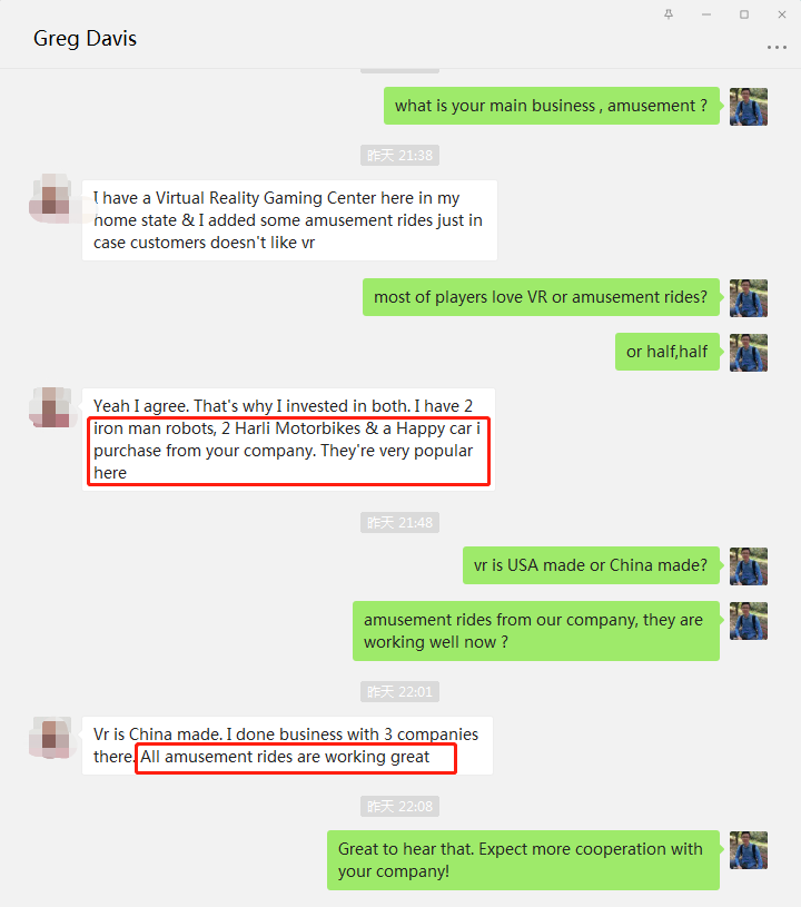 USA customer Grey Davis business review