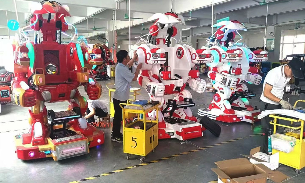 walking Robot kiddie ride Production Workshop - H.Q.Amusement