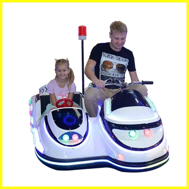 White police car parent-kids motorbike parent-kids motorcycle - H.Q.Amusement
