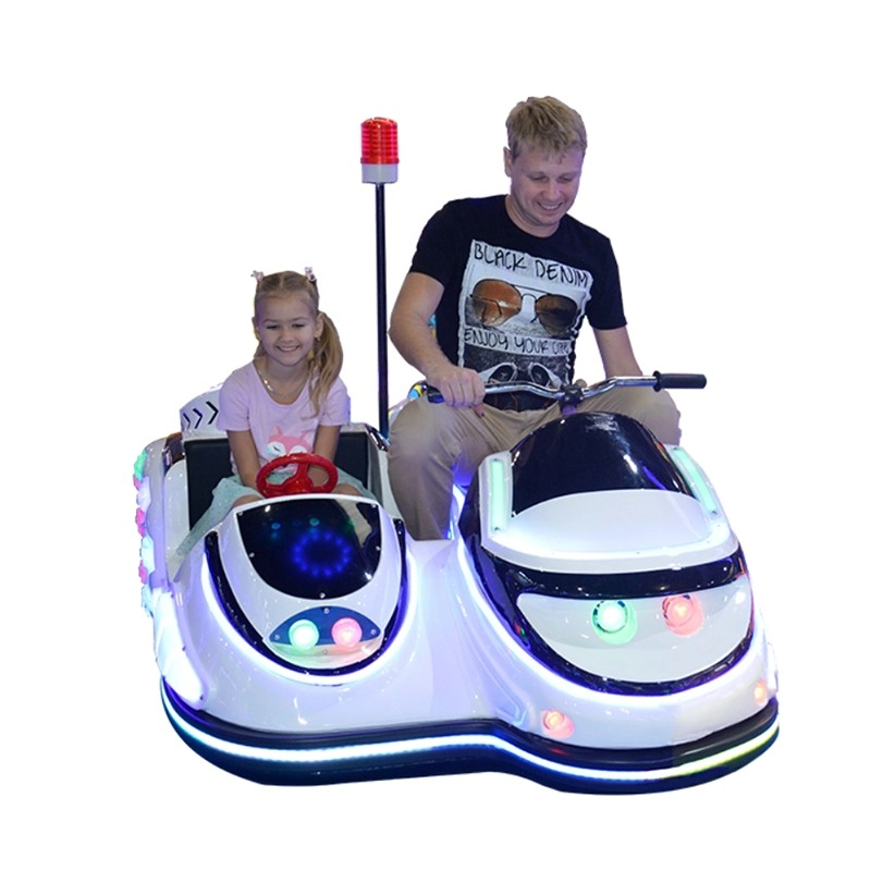 White police car parent-kids motorbike parent-kids motorcycle - H.Q.Amusement