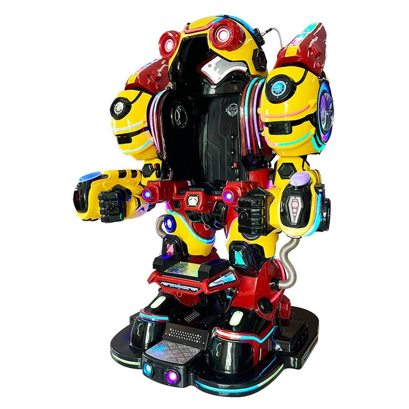 yellow future warrior walking robot kiddie ride - H.Q.Amusement