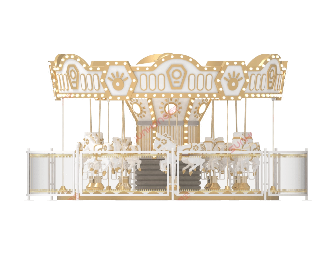 12P Earl Carousel Front View 1 - SUNHONG 12P Earl Carousel Merry Go Round for Sale. - SUNHONG