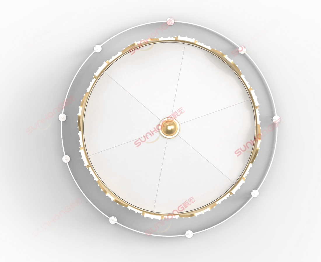 12P Earl Carousel Top View 3 - SUNHONG 12P Earl Carousel Merry Go Round for Sale - Overhead view. - SUNHONG