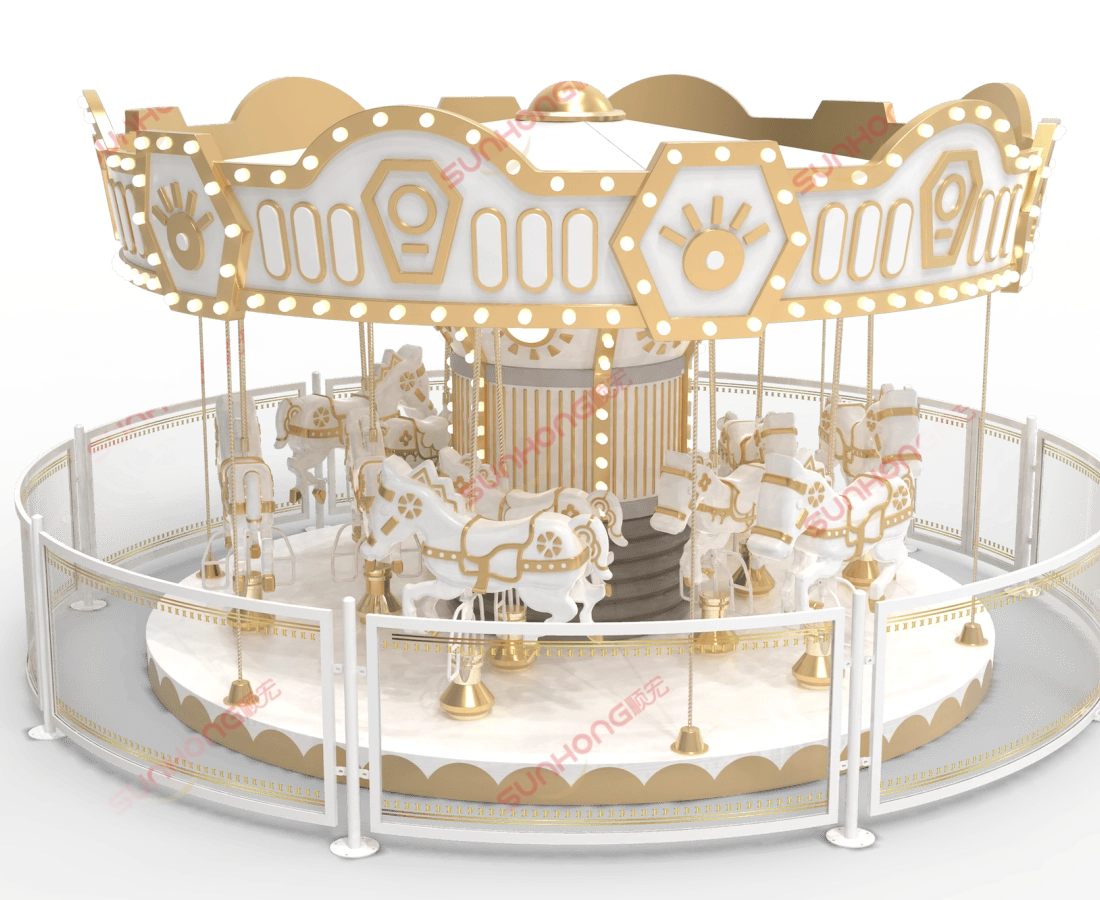 12P Earl Carousel Top View - SUNHONG Elegant 12P Earl Carousel Merry Go Round for Sale. - SUNHONG