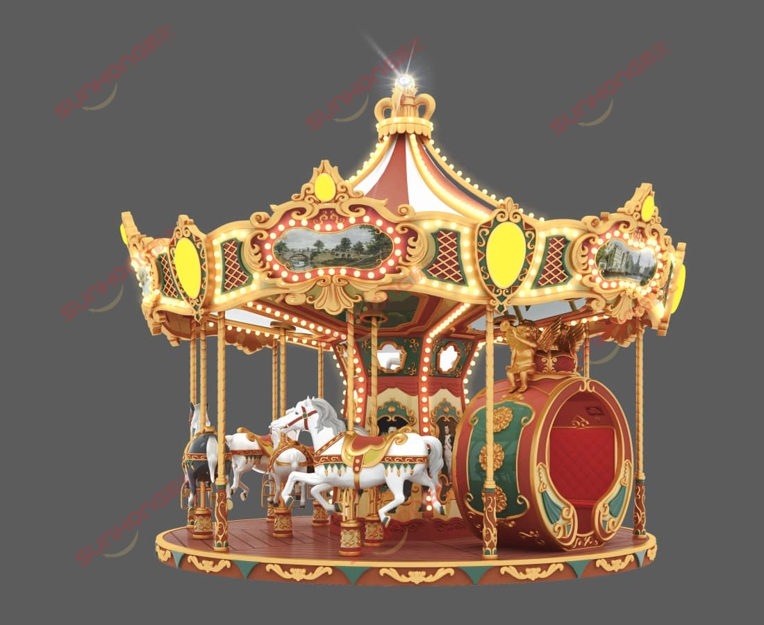14P Marvelous Circus Merry Go Round Front View - SUNHONG 14P Marvelous Circus Merry Go Round Front View - SUNHONG