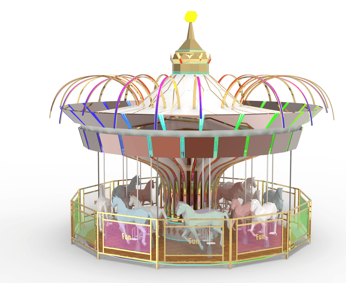 Pandangan hadapan Carousel Tahun Emas 16P