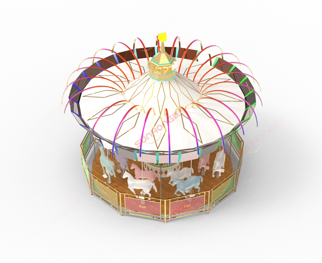 16P-黄金年华旋转木马顶视图-2 - SUNHONG 16P 黄金年轮顶视图 2 - SUNHONG