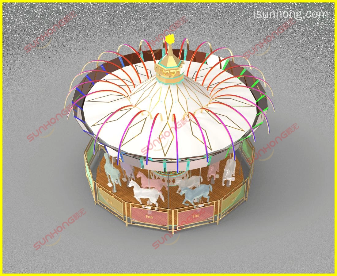 16P-黄金年华旋转木马顶视图-2 - SUNHONG 16P 黄金年轮顶视图 2 - SUNHONG