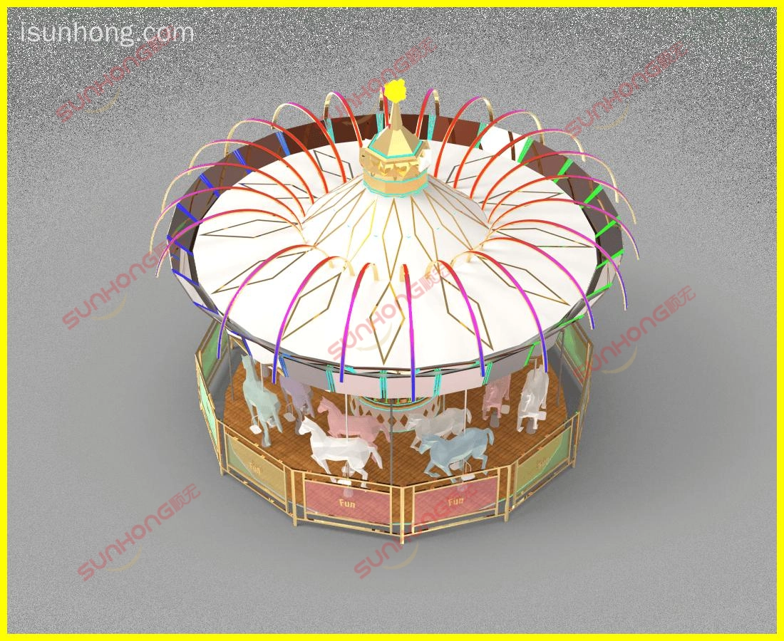16P-黄金年华旋转木马顶视图-2 - SUNHONG 16P 黄金年轮顶视图 2 - SUNHONG