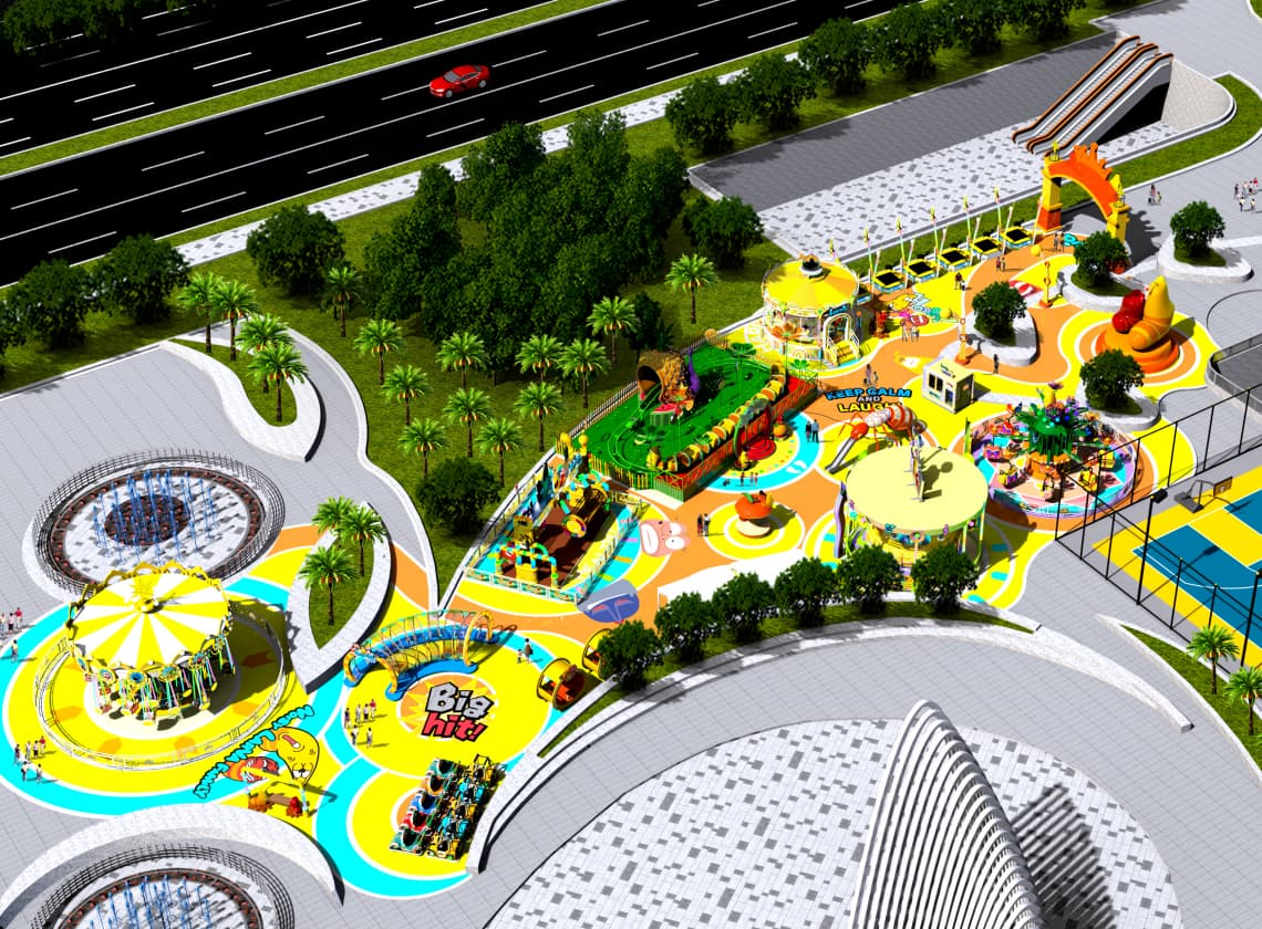 Commercial Family Park Layout Top View - SUNHONG