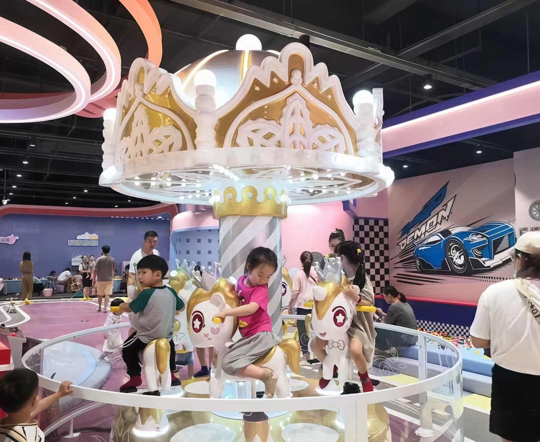 6P Dream Castle - perjalanan karusel kecil untuk dijual dengan kanak-kanak bermain di pusat beli-belah