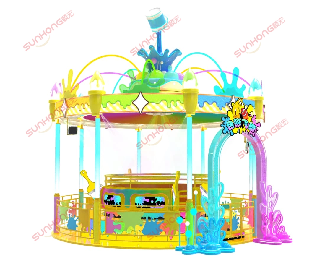 tagada-disco-ride-colorful-paint-neon-splash-carousel.jpg - SUNHONG لعبة ديسكو تاغادا ذات الطابع الملون والمزينة بأضواء النيون وزخارف الرش في مدينة الملاهي. - سونهونغ
