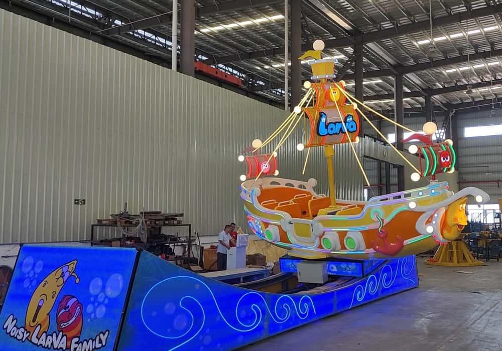 ألعاب مدينة ملاهي لارفا - عربة لارفا الطائرة - لارفا المنجرفة - لعبة سفينة القراصنة المتأرجحة مع دوران 360 درجة - سونهونغ