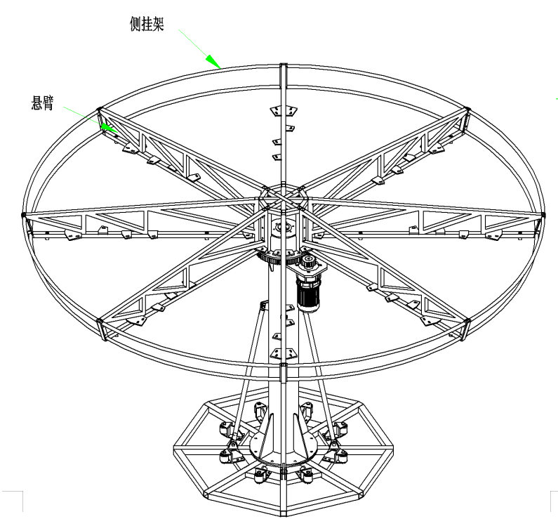 Carousel Installation Guide-Step 4 Install Cantilever Arms and Side Structures