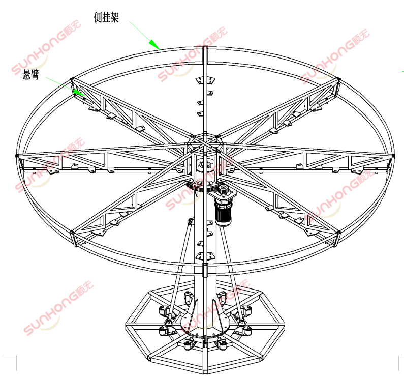 Carousel Installation Guide-Step 4 Install Cantilever Arms and Side Structures Carousel Installation Guide-Step 4 Install Cantilever Arms and Side Structures