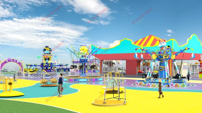 city-center-thrill-theme-park-interior-details-amusement-park-layouts.jpg - SUNHONG Interior details of City Center Thrill Theme Park illustrating the amusement park layouts and thrilling ride designs. - SUNHONG