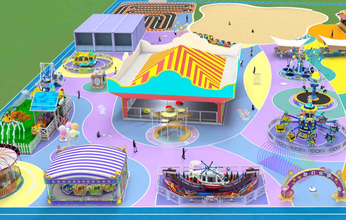 Commercial Center Amusement Park CAD Drawing-Main View - SUNHONG